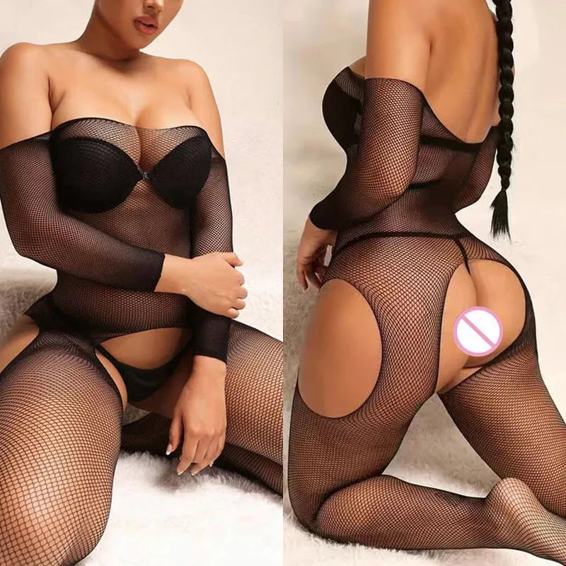 Crotchless Fishnet Bodystocking