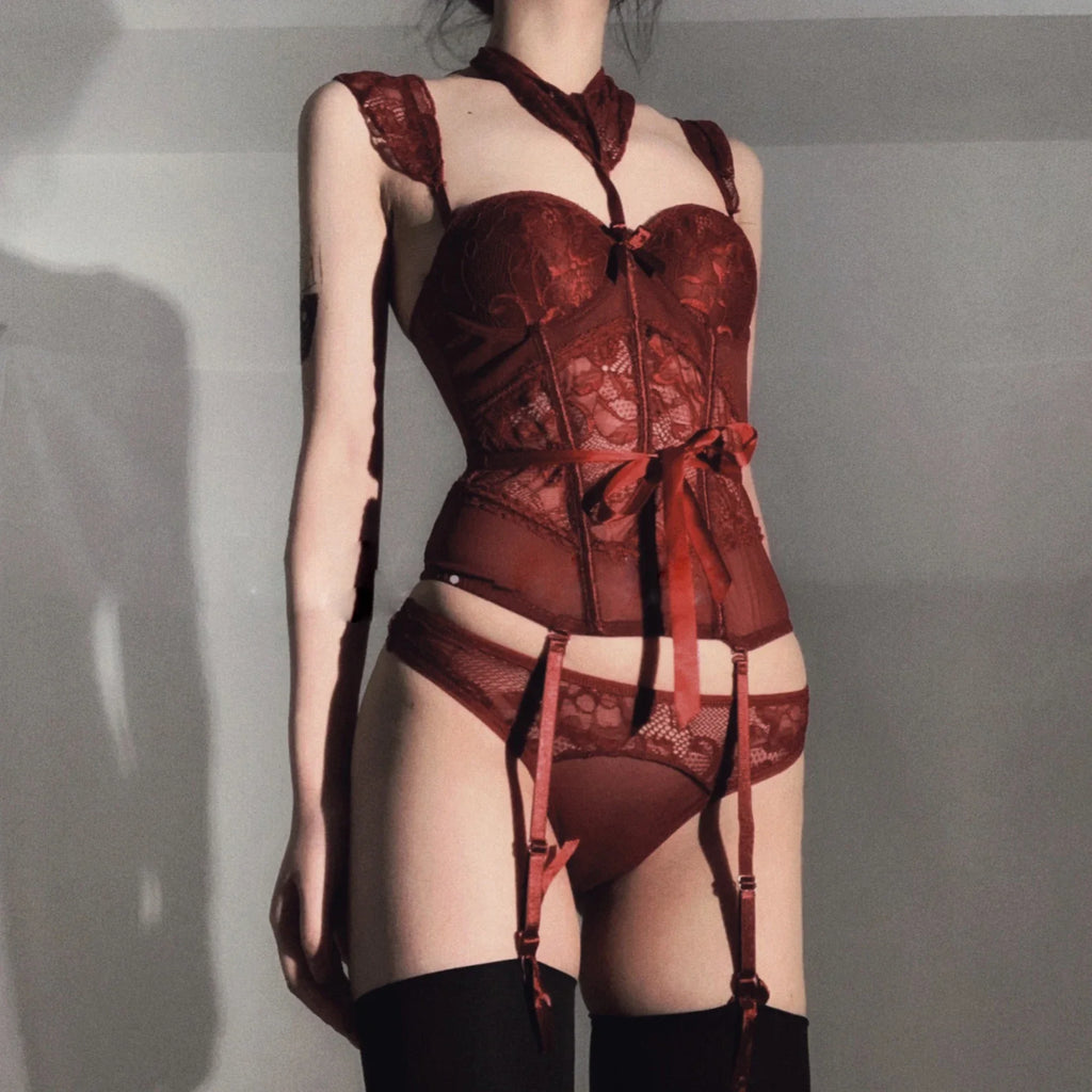 Lace Corset Lingerie Set