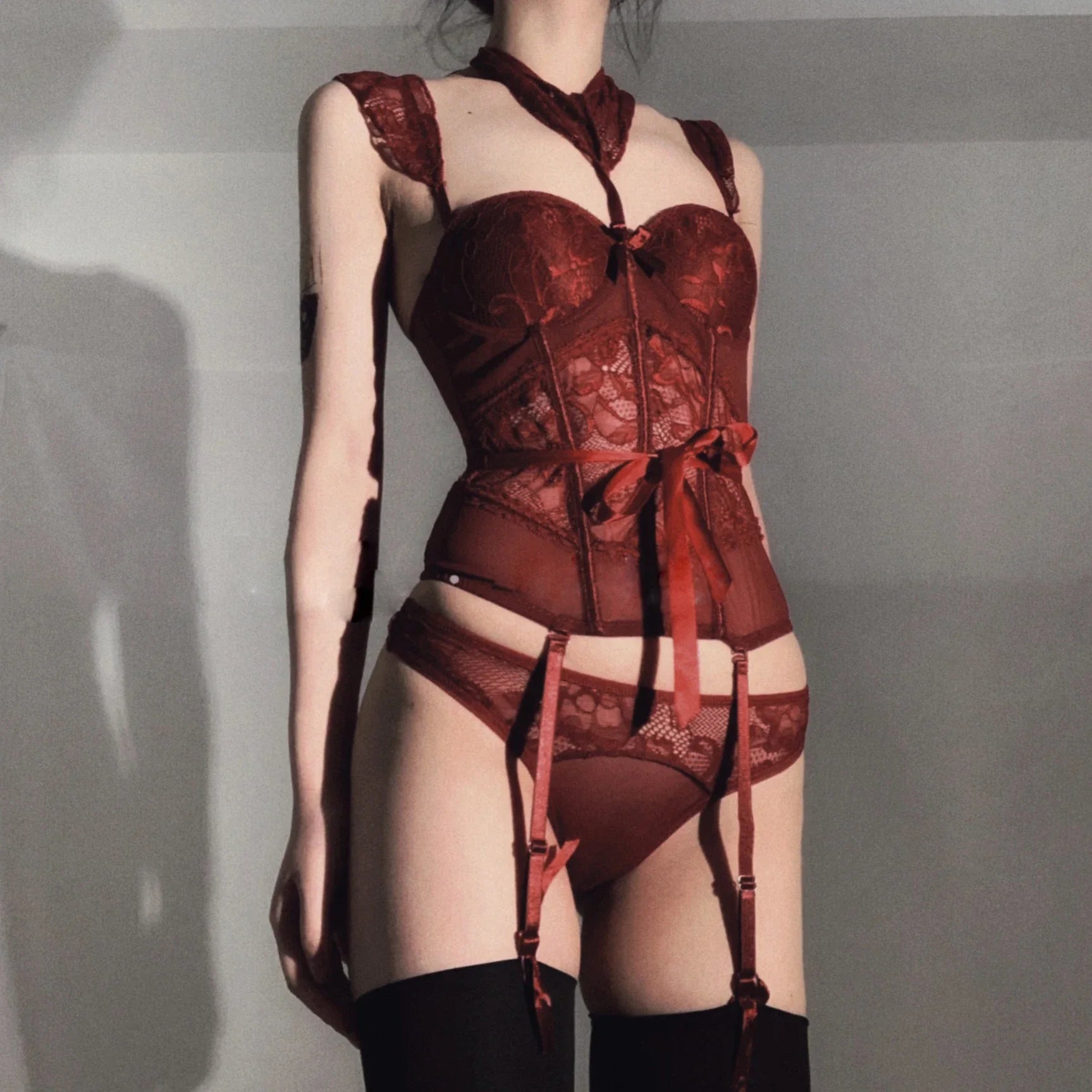 Lace Corset Lingerie Set
