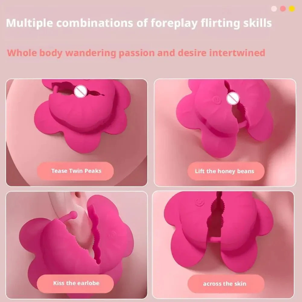 Rose Nipple Clamps Vibrator