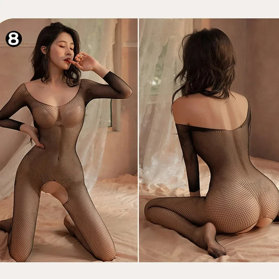 Sheer Crotchless Bodystocking