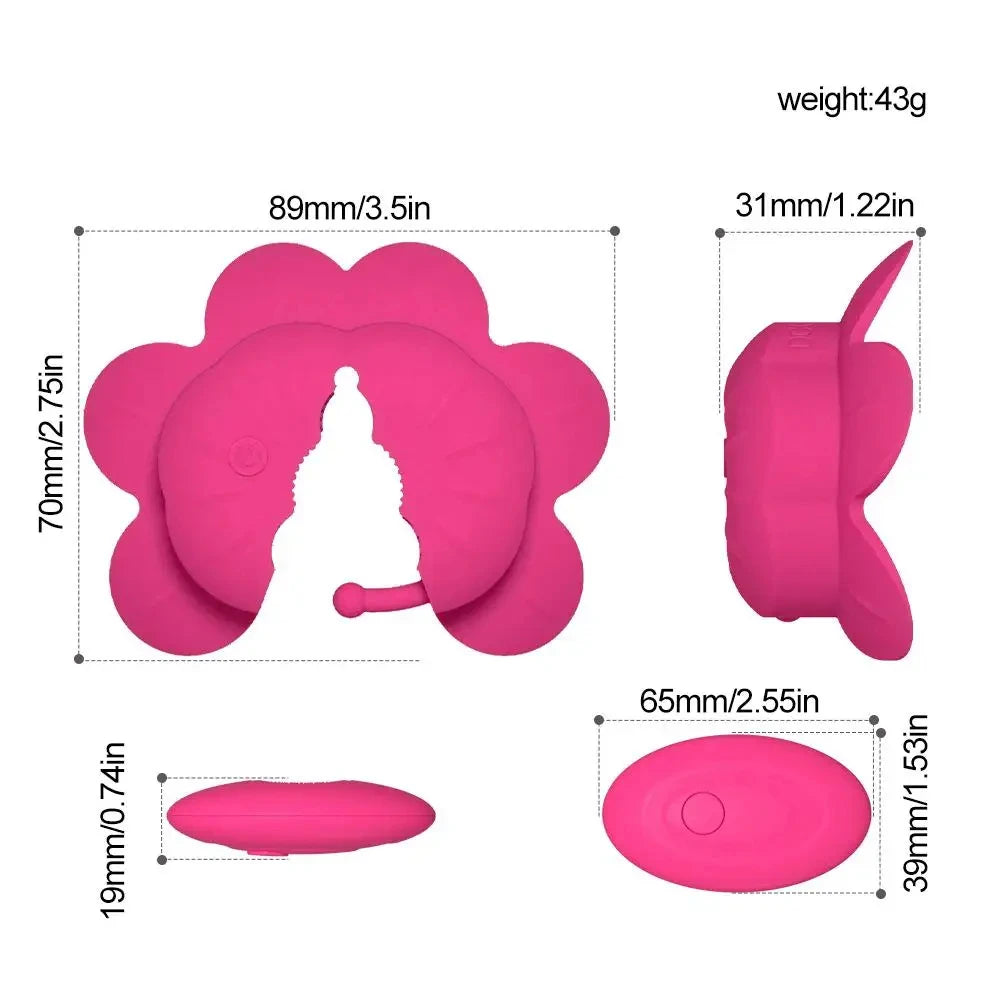 Rose Nipple Clamps Vibrator