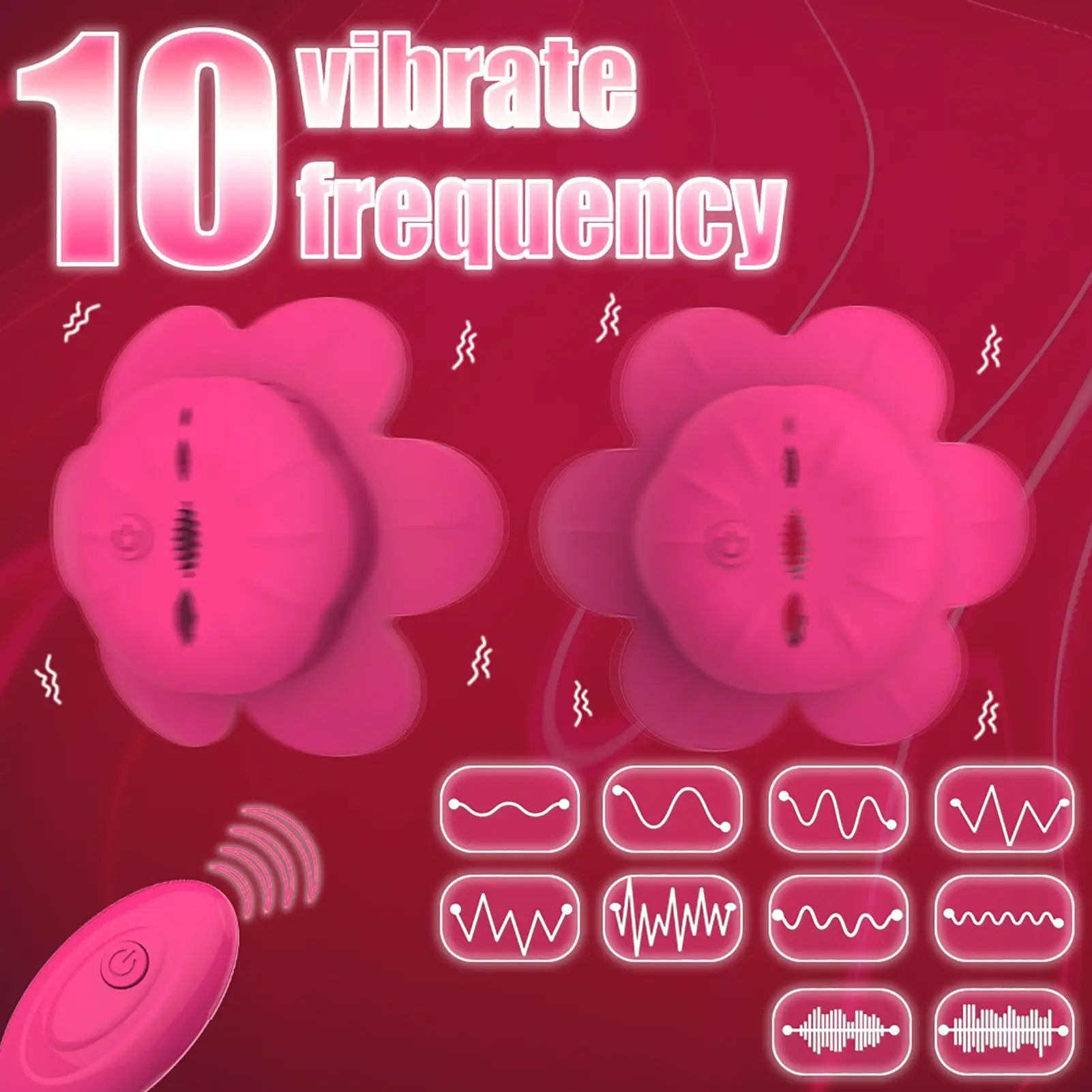 Rose Nipple Clamps Vibrator