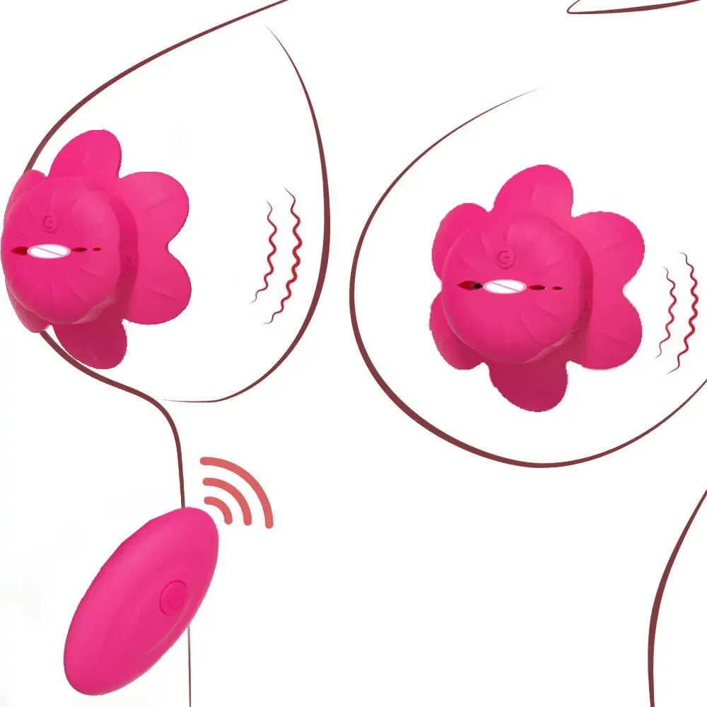 Rose Nipple Clamps Vibrator