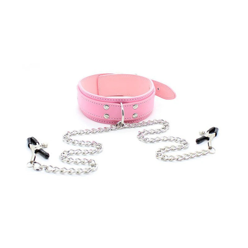 BDSM Leather Choker Set