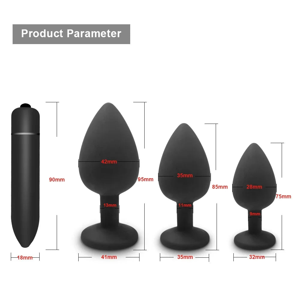4pcs Silicone Anal Plugs