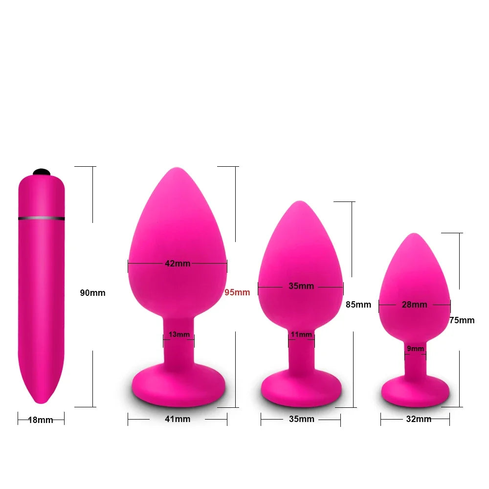 4pcs Silicone Anal Plugs