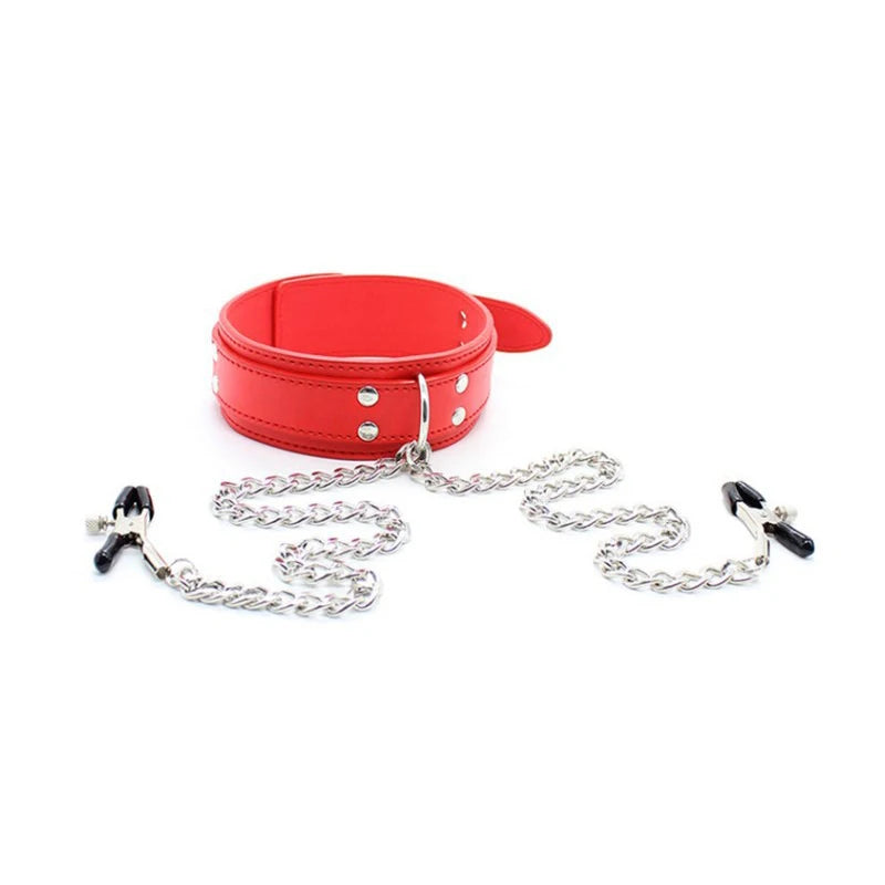 BDSM Leather Choker Set