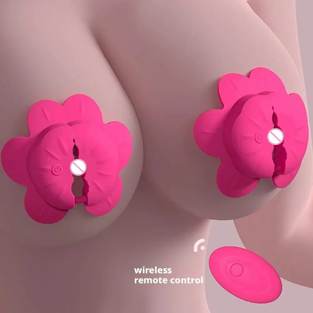 Rose Nipple Clamps Vibrator