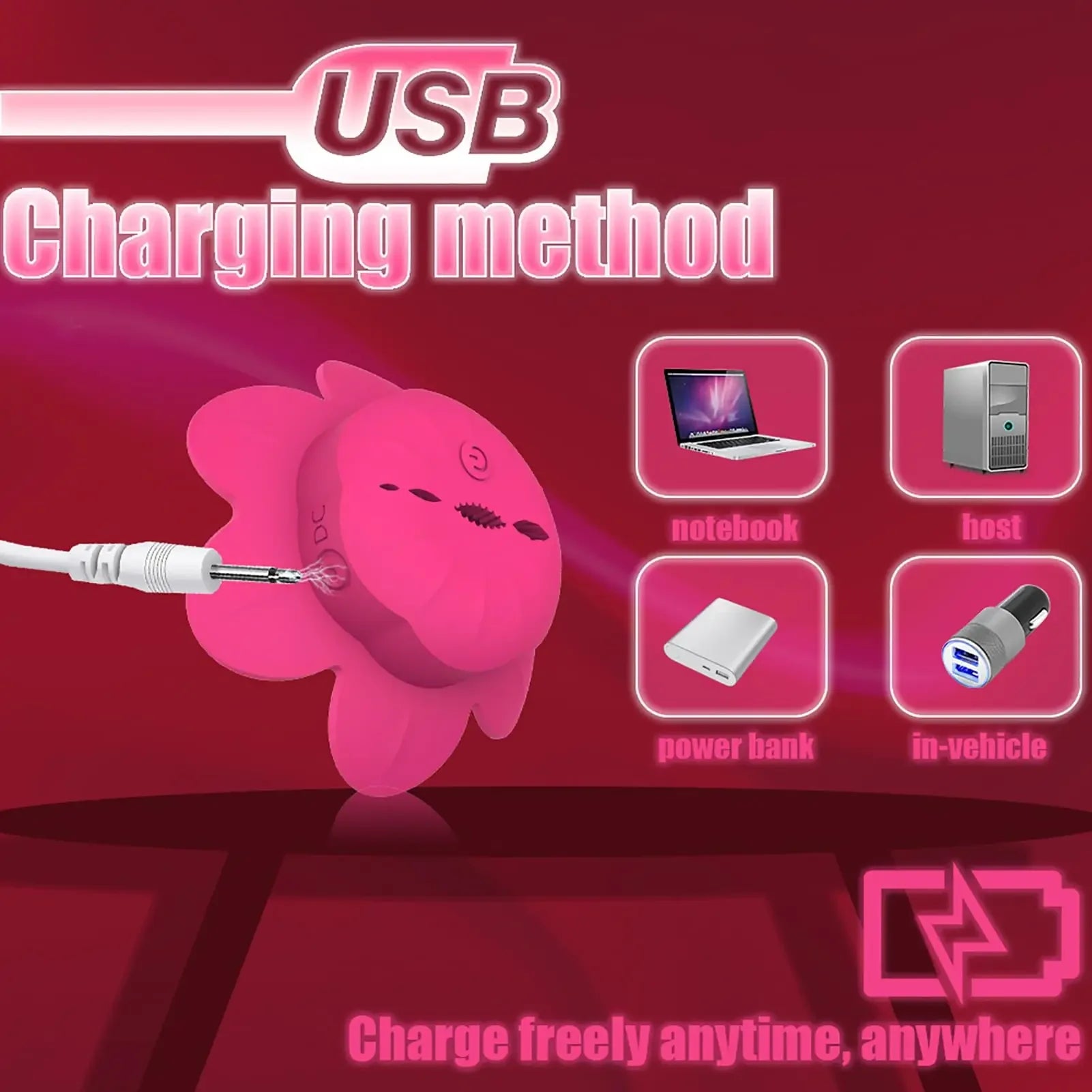 Rose Nipple Clamps Vibrator