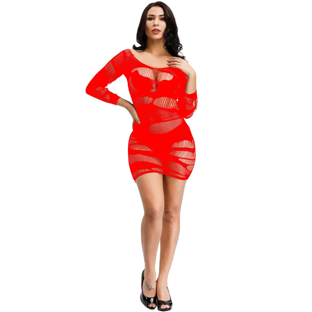 Crotchless Lace Lingerie Set