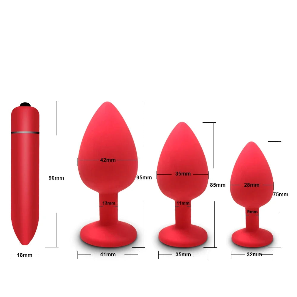 4pcs Silicone Anal Plugs