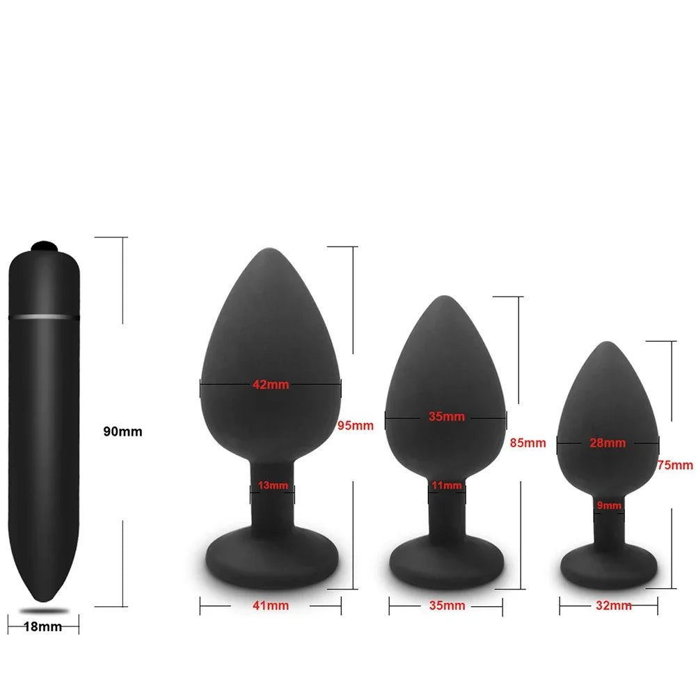 4pcs Silicone Anal Plugs