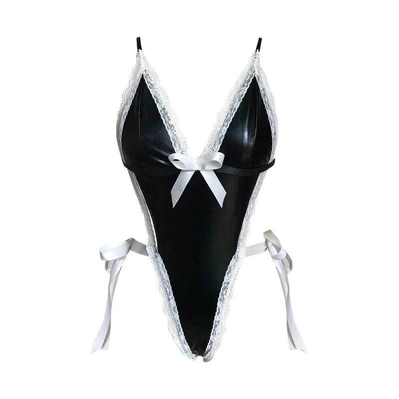 Plus-Size Latex Bodysuit