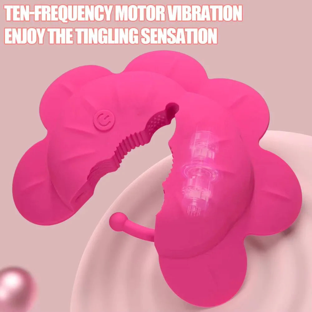 Rose Nipple Clamps Vibrator