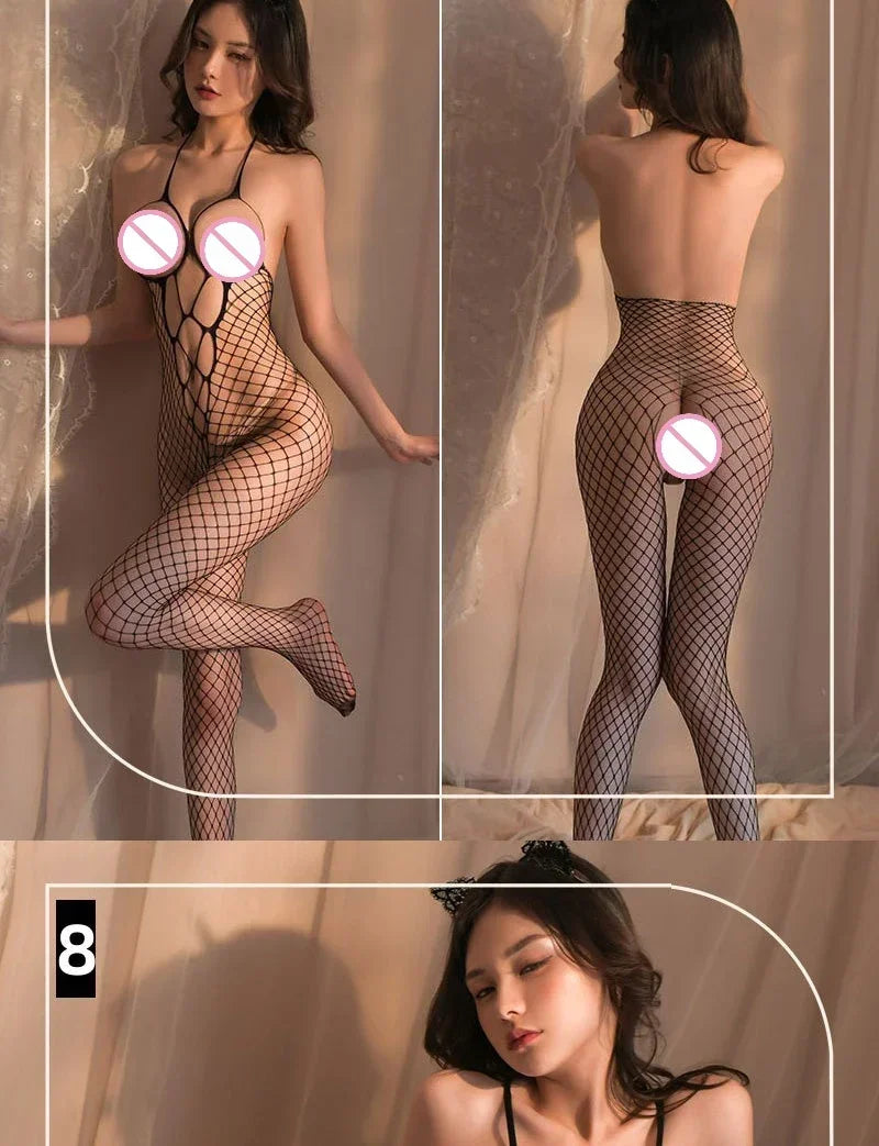 Sheer Crotchless Bodystocking